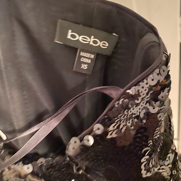 Bebe ostrich feather dress in black - Picture 4 of 4